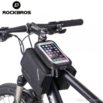 Bolso para bicicleta con soporte para teléfono Rockbros 030-060BK