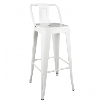 Taburete Piso con respaldo de Metal Tolix para Bar Comedor LF5-03HB
