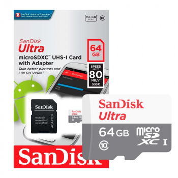 Tarjeta de memoria SanDisk Ultra Micro SDXC 64GB Clase 10