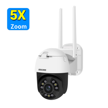 Cámara IP PTZ Wifi exterior 2K 2048 5MP 5x zoom ESCAM QF558