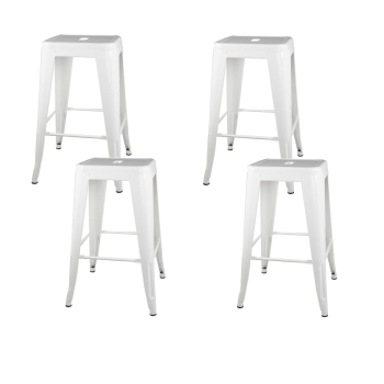 Pack 4 Taburetes Pisos de Metal Tolix para Bar Comedor LF5-03H 66cm