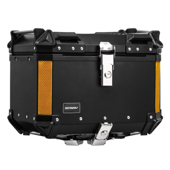Baúl Top Case Para Moto 45 Litros Motowolf 0712 Black