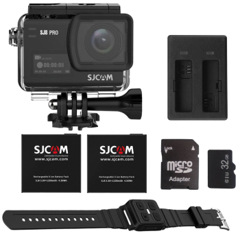 Cámara Deportiva SJCAM SJ8 Pro Dual 4K/60FPS. Pack Batería Extra, Cargador, Reloj y MicroSD