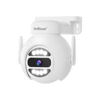 Cámara IP PTZ Srihome SH047 4MP HD WiFi 5G Doble Banda Exterior con Visión Nocturna