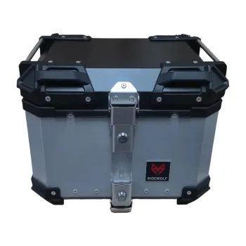 RIDEWOLF 0712-36 Baúl Top Case para motocicleta 36L Plateado