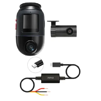 Set doble Cámara para vehículo frontal 360° 4K HDR 60fps trasera 1080p 70mai X800-2 + Kit UP03